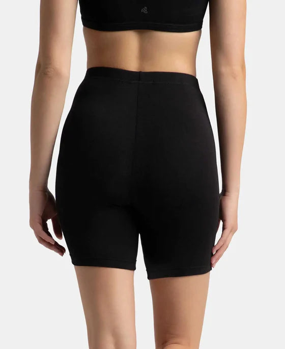 #1529 Jockey High Coverage Super Combed Cotton Elastane Stretch Mid Waist Shorties with Concealed Waistband