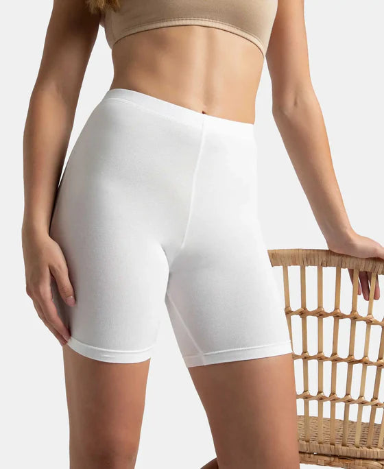 #1529 Jockey High Coverage Super Combed Cotton Elastane Stretch Mid Waist Shorties with Concealed Waistband