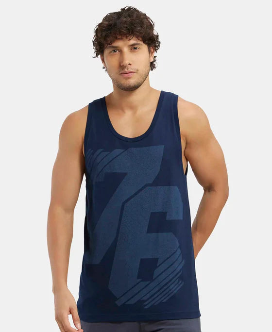 #9928 Jockey Super Combed Cotton Rich Graphic Printed Tank Top