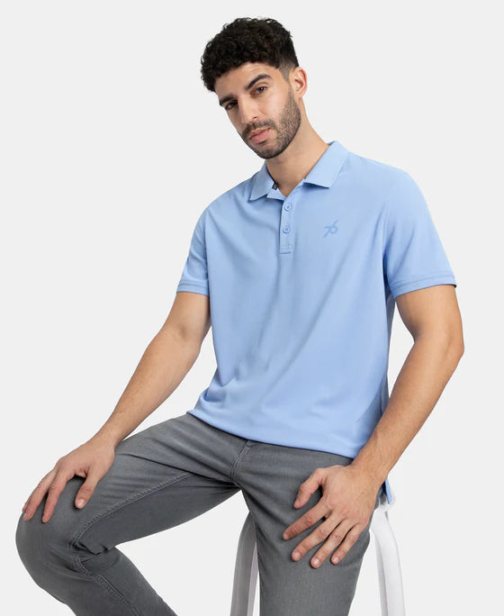 #AM38 Jockey Men's Microfiber Fabric Solid Half Sleeve Polo T-Shirt with StayDry & StayFresh Technology