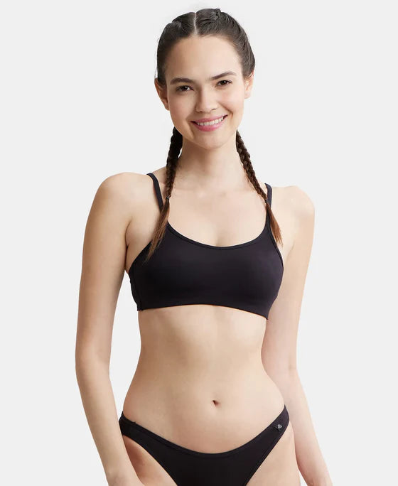 SS12 Jockey Women's Wirefree Non Padded Super Combed Cotton Elastane Stretch Full Coverage Beginners Bra with Adjustable Straps