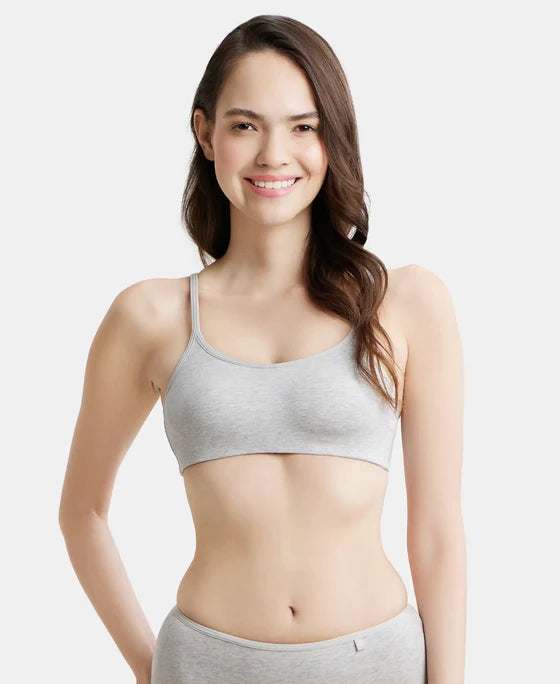 SS12 Jockey Women's Wirefree Non Padded Super Combed Cotton Elastane Stretch Full Coverage Beginners Bra with Adjustable Straps