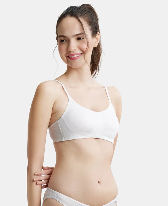 SS12 Jockey Women's Wirefree Non Padded Super Combed Cotton Elastane Stretch Full Coverage Beginners Bra with Adjustable Straps