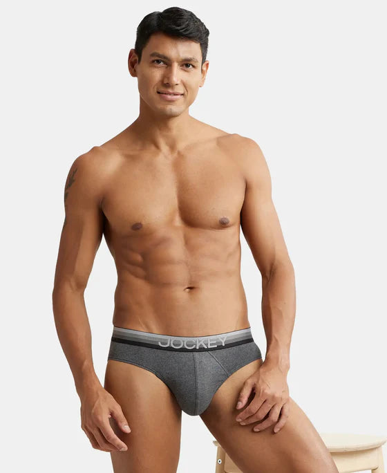 Brief US07 Jockey Super Combed Cotton Elastane Stretch Solid Brief with Ultrasoft Waistband