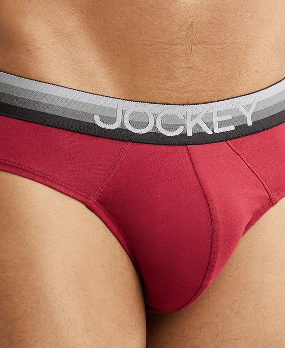 Brief US07 Jockey Super Combed Cotton Elastane Stretch Solid Brief with Ultrasoft Waistband