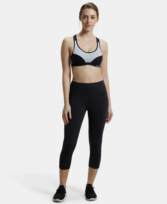 #1378 Jockey Wirefree Padded Super Combed Cotton Elastane Stretch Full Coverage Racer Back Active Bra with Stay Fresh and Moisture Move Treatment