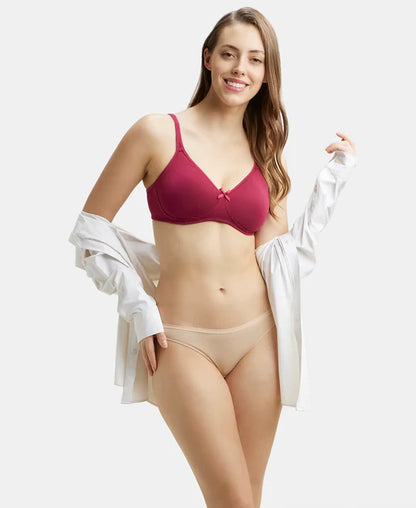 #1722 Jockey Wirefree Non Padded Super Combed Cotton Elastane Stretch Medium Coverage Everyday Bra with Concealed Shaper Panel