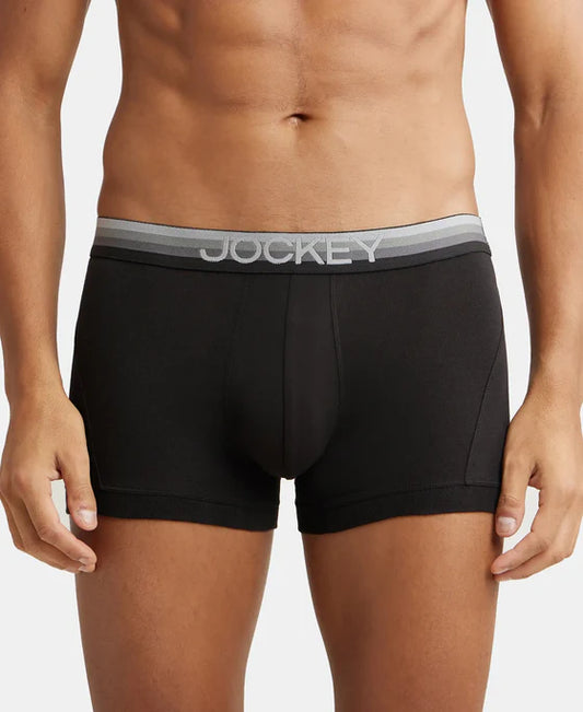 #US 20 Jockey Super Combed Cotton Elastane Stretch Solid Trunk with Ultrasoft Waistband