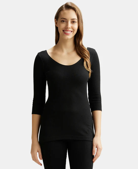 #2503 Jockey Super Combed Cotton Rich Three Quarter Sleeve Thermal Top with StayWarm Technology