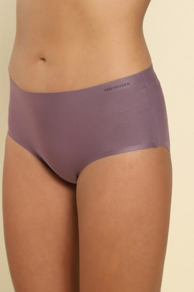 #112 Van Heusen Women Black Plum Solid No Visible Panty Line Easy Stain Release Gusset Invisilite Hipster Panty