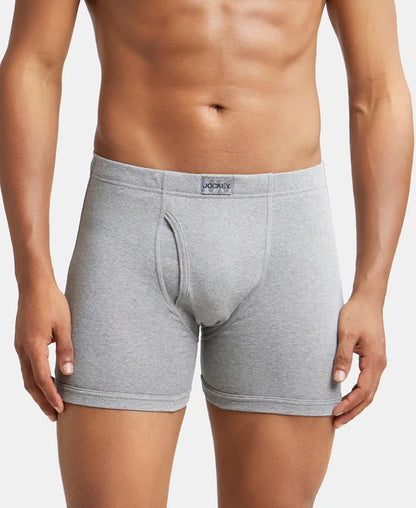 #8008 Jockey Super Combed Cotton Rib Solid Boxer Brief with Ultrasoft Concealed Waistband (Pack of 3)