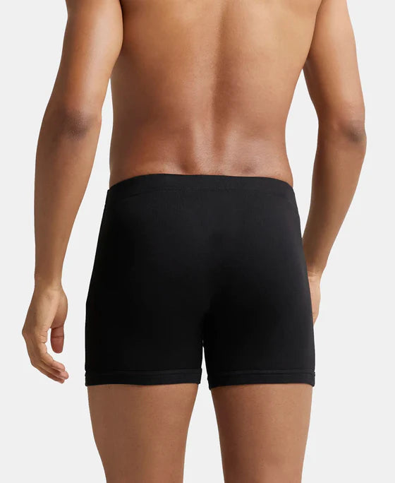 #8008 Jockey Super Combed Cotton Rib Solid Boxer Brief with Ultrasoft Concealed Waistband (Pack of 3)