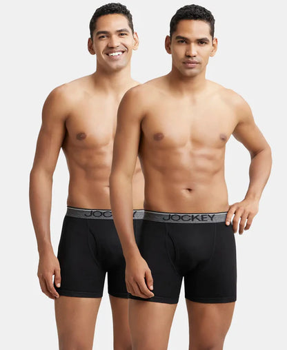 #8009 Jockey Super Combed Cotton Rib Solid Boxer Brief with Ultrasoft Waistband (Pack of 3)
