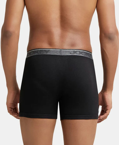 #8009 Jockey Super Combed Cotton Rib Solid Boxer Brief with Ultrasoft Waistband (Pack of 3)