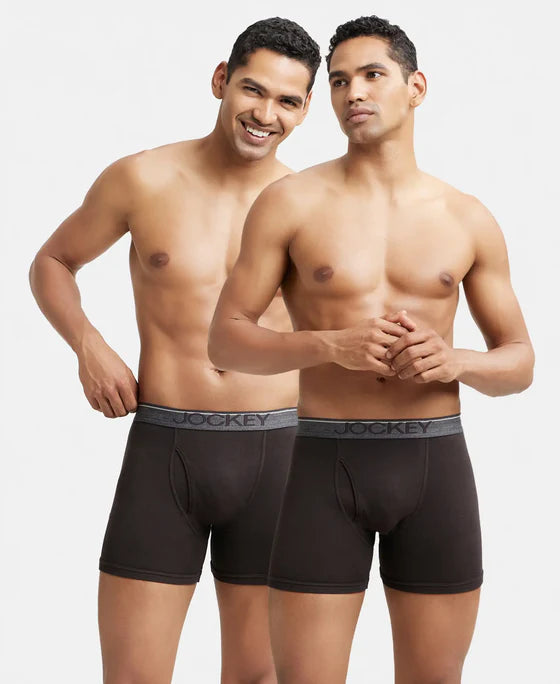 #8009 Jockey Super Combed Cotton Rib Solid Boxer Brief with Ultrasoft Waistband (Pack of 3)
