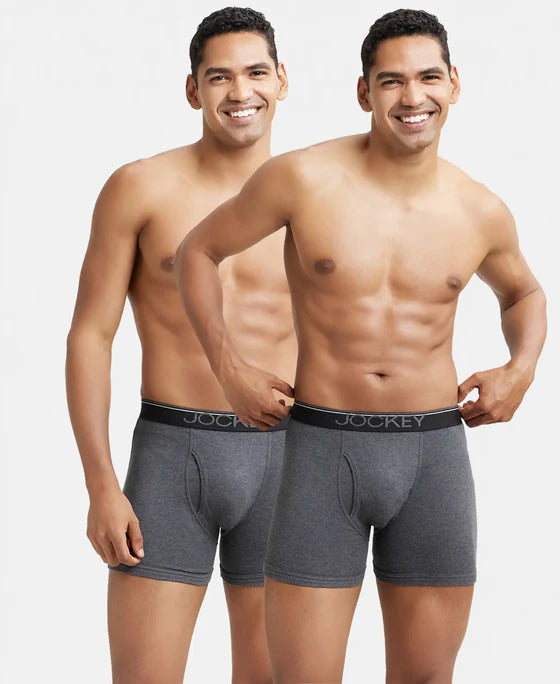 #8009 Jockey Super Combed Cotton Rib Solid Boxer Brief with Ultrasoft Waistband (Pack of 3)