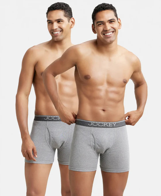 #8009 Jockey Super Combed Cotton Rib Solid Boxer Brief with Ultrasoft Waistband (Pack of 3)