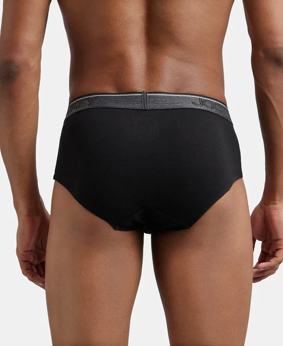 Brief 8037 Jockey Men's Super Combed Cotton Solid Brief with Ultrasoft Waistband (Pack of 2)