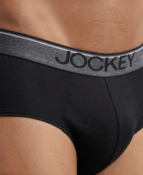 Brief 8037 Jockey Men's Super Combed Cotton Solid Brief with Ultrasoft Waistband (Pack of 2)