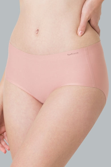 #112 Van Heusen Women Black Plum Solid No Visible Panty Line Easy Stain Release Gusset Invisilite Hipster Panty