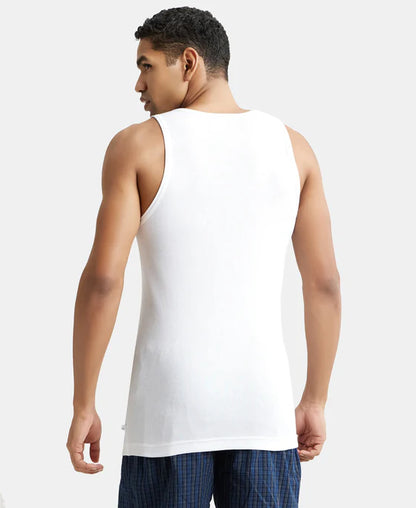 #8823 Jockey Super Combed Cotton Rib Round Neck Sleeveless Vest with StayFresh Properties