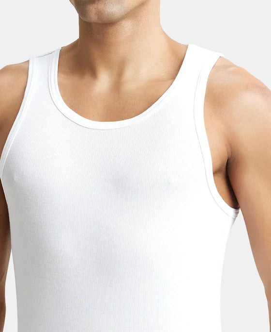 #8823 Jockey Super Combed Cotton Rib Round Neck Sleeveless Vest with StayFresh Properties