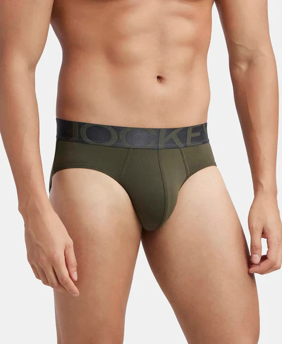#IC 27 Jockey Tactel Microfiber Elastane Stretch Solid Brief with Moisture Move Properties