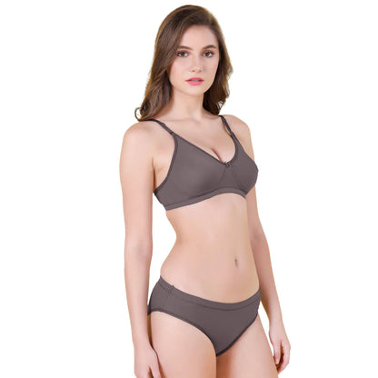 #Pepper Set Scoopy Non-Padded Set Non-Wierd Plain Set Full Cup Bra Set