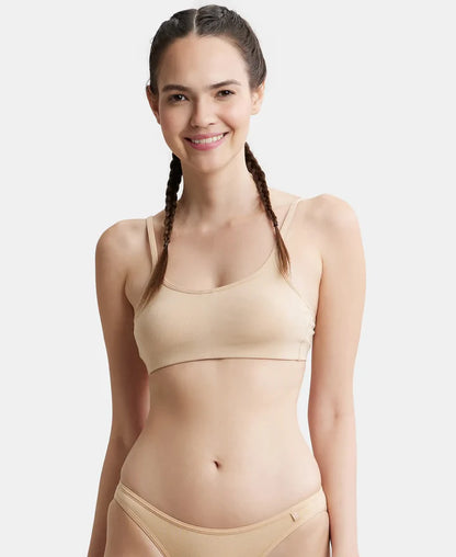 SS12 Jockey Women's Wirefree Non Padded Super Combed Cotton Elastane Stretch Full Coverage Beginners Bra with Adjustable Straps
