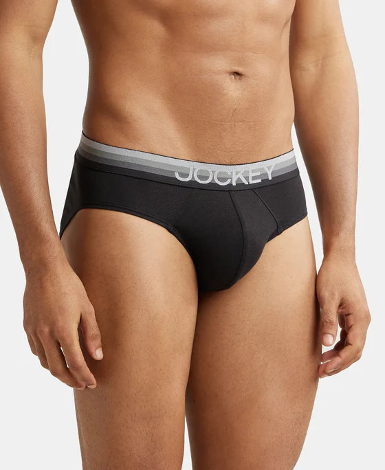 Brief US07 Jockey Super Combed Cotton Elastane Stretch Solid Brief with Ultrasoft Waistband