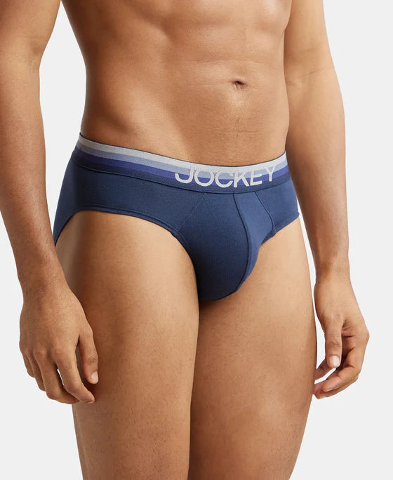 Brief US07 Jockey Super Combed Cotton Elastane Stretch Solid Brief with Ultrasoft Waistband