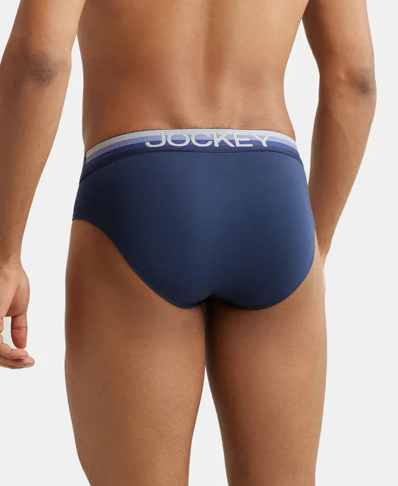 Brief US07 Jockey Super Combed Cotton Elastane Stretch Solid Brief with Ultrasoft Waistband