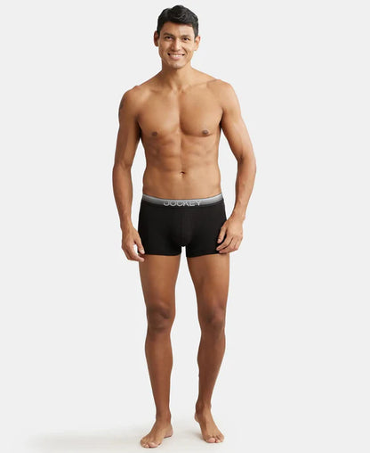 #US 20 Jockey Super Combed Cotton Elastane Stretch Solid Trunk with Ultrasoft Waistband