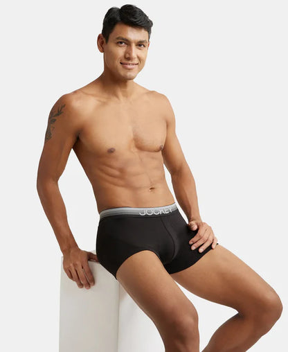 #US 20 Jockey Super Combed Cotton Elastane Stretch Solid Trunk with Ultrasoft Waistband