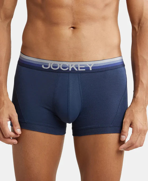 #US 20 Jockey Super Combed Cotton Elastane Stretch Solid Trunk with Ultrasoft Waistband