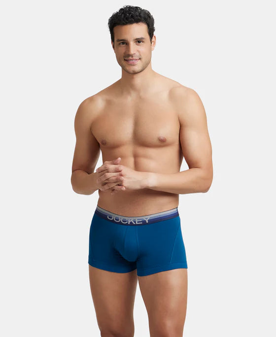 #US 20 Jockey Super Combed Cotton Elastane Stretch Solid Trunk with Ultrasoft Waistband
