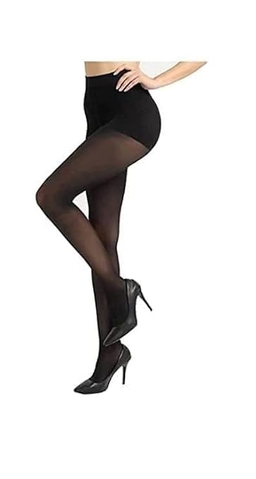 #SK05 Sheer Control-Top Stockings - High-Waisted Shaping